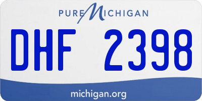 MI license plate DHF2398