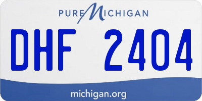 MI license plate DHF2404