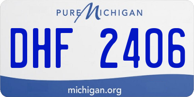 MI license plate DHF2406