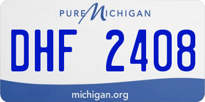 MI license plate DHF2408