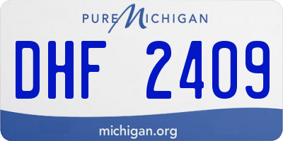 MI license plate DHF2409