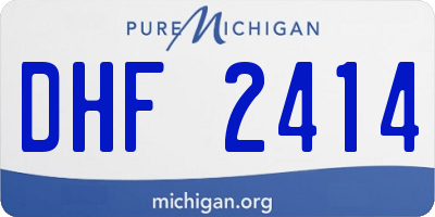 MI license plate DHF2414