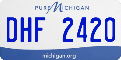 MI license plate DHF2420