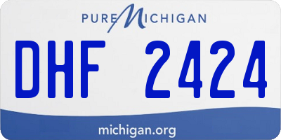 MI license plate DHF2424