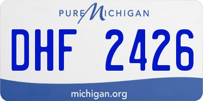 MI license plate DHF2426