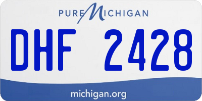 MI license plate DHF2428