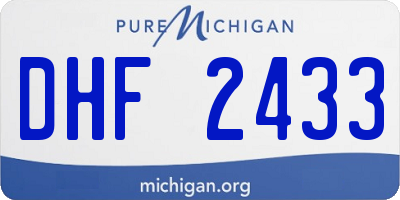 MI license plate DHF2433
