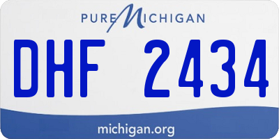 MI license plate DHF2434