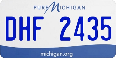 MI license plate DHF2435