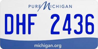 MI license plate DHF2436