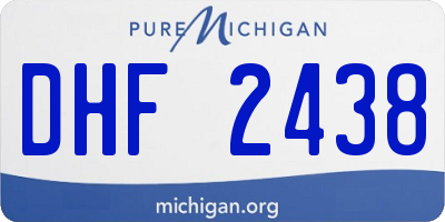 MI license plate DHF2438