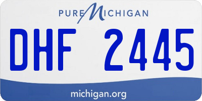 MI license plate DHF2445