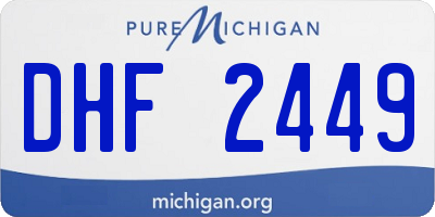 MI license plate DHF2449