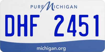 MI license plate DHF2451