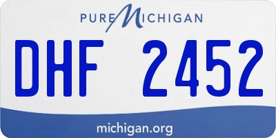 MI license plate DHF2452