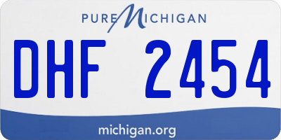 MI license plate DHF2454