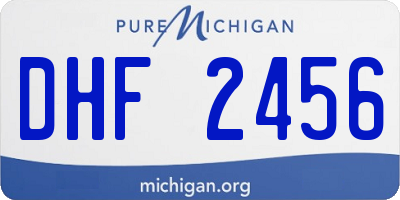 MI license plate DHF2456