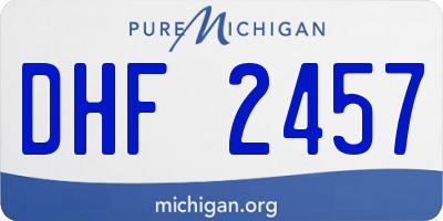 MI license plate DHF2457