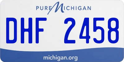 MI license plate DHF2458