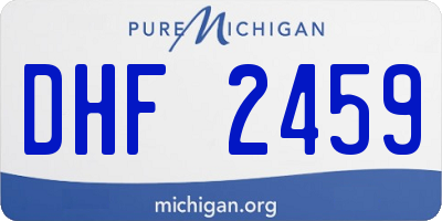 MI license plate DHF2459