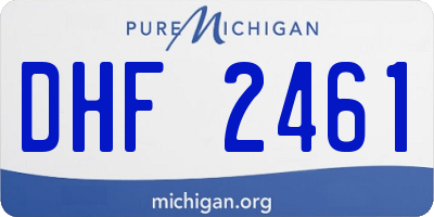 MI license plate DHF2461