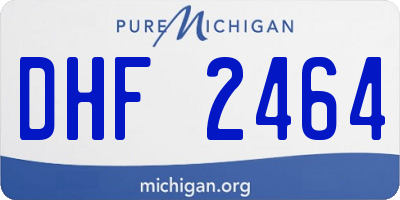 MI license plate DHF2464