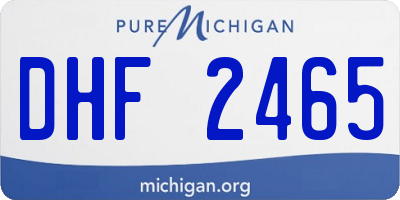 MI license plate DHF2465
