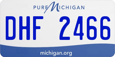 MI license plate DHF2466