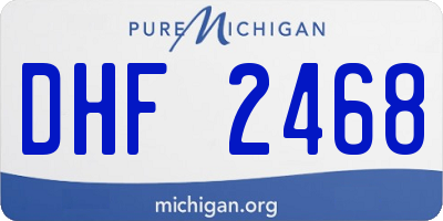 MI license plate DHF2468