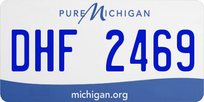 MI license plate DHF2469