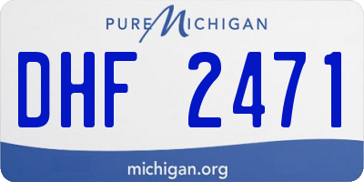 MI license plate DHF2471