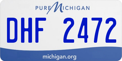 MI license plate DHF2472