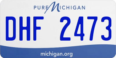 MI license plate DHF2473