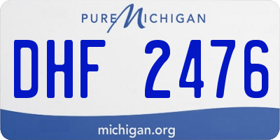 MI license plate DHF2476