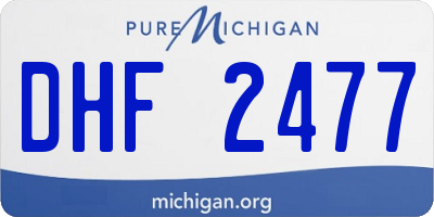 MI license plate DHF2477