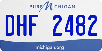 MI license plate DHF2482