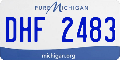 MI license plate DHF2483