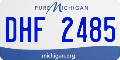 MI license plate DHF2485