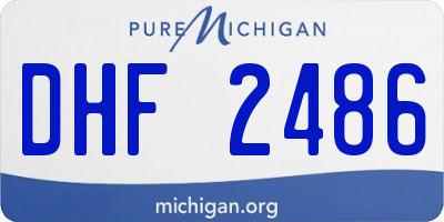 MI license plate DHF2486