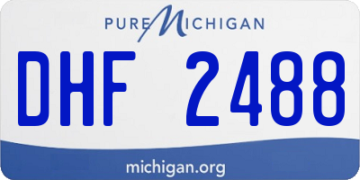 MI license plate DHF2488