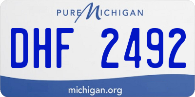 MI license plate DHF2492
