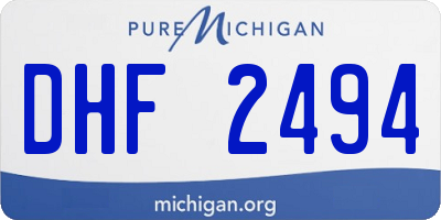 MI license plate DHF2494