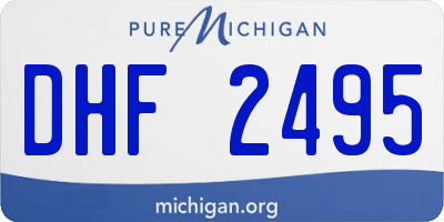 MI license plate DHF2495