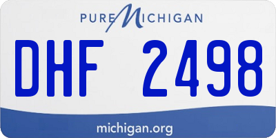 MI license plate DHF2498