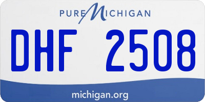 MI license plate DHF2508