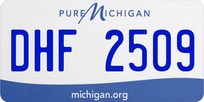 MI license plate DHF2509