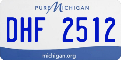 MI license plate DHF2512