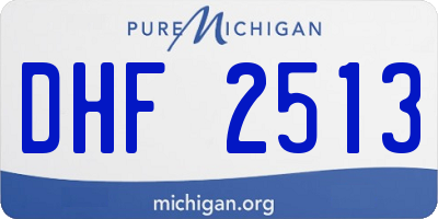 MI license plate DHF2513