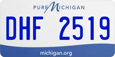 MI license plate DHF2519