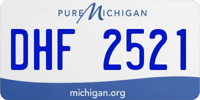 MI license plate DHF2521